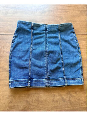 Free People Blue Denim Mini Skirt Size 4